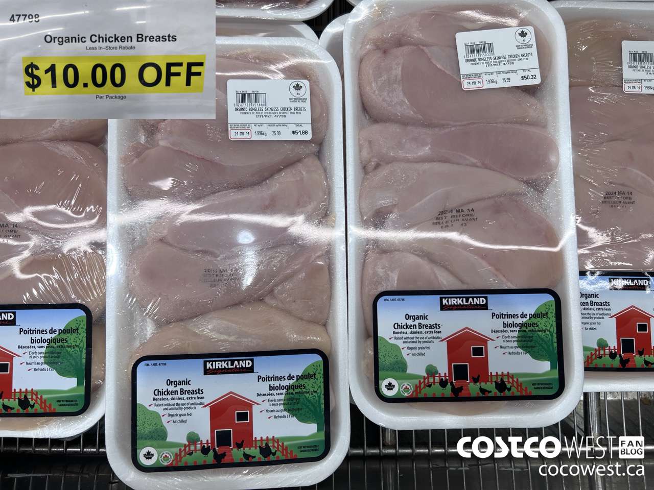 47798 Organic Chicken Breasts ($10.00 INSTANT SAVINGS)