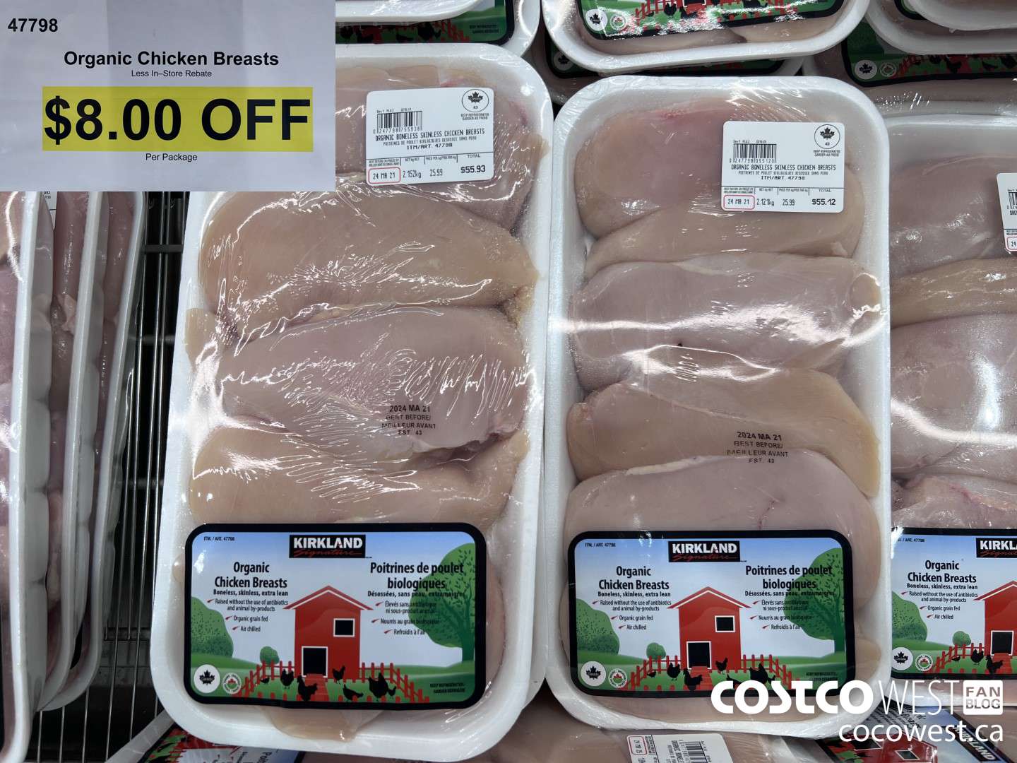 47798 Organic Chicken Breasts ($8.00 INSTANT SAVINGS)