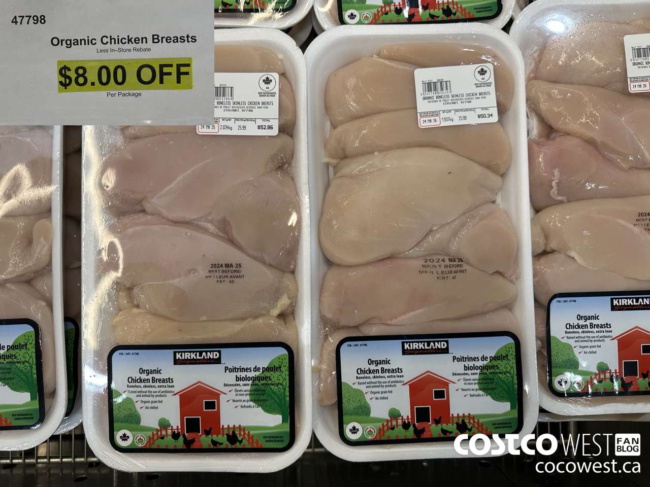 47798 Organic Chicken Breasts ($8.00 INSTANT SAVINGS)