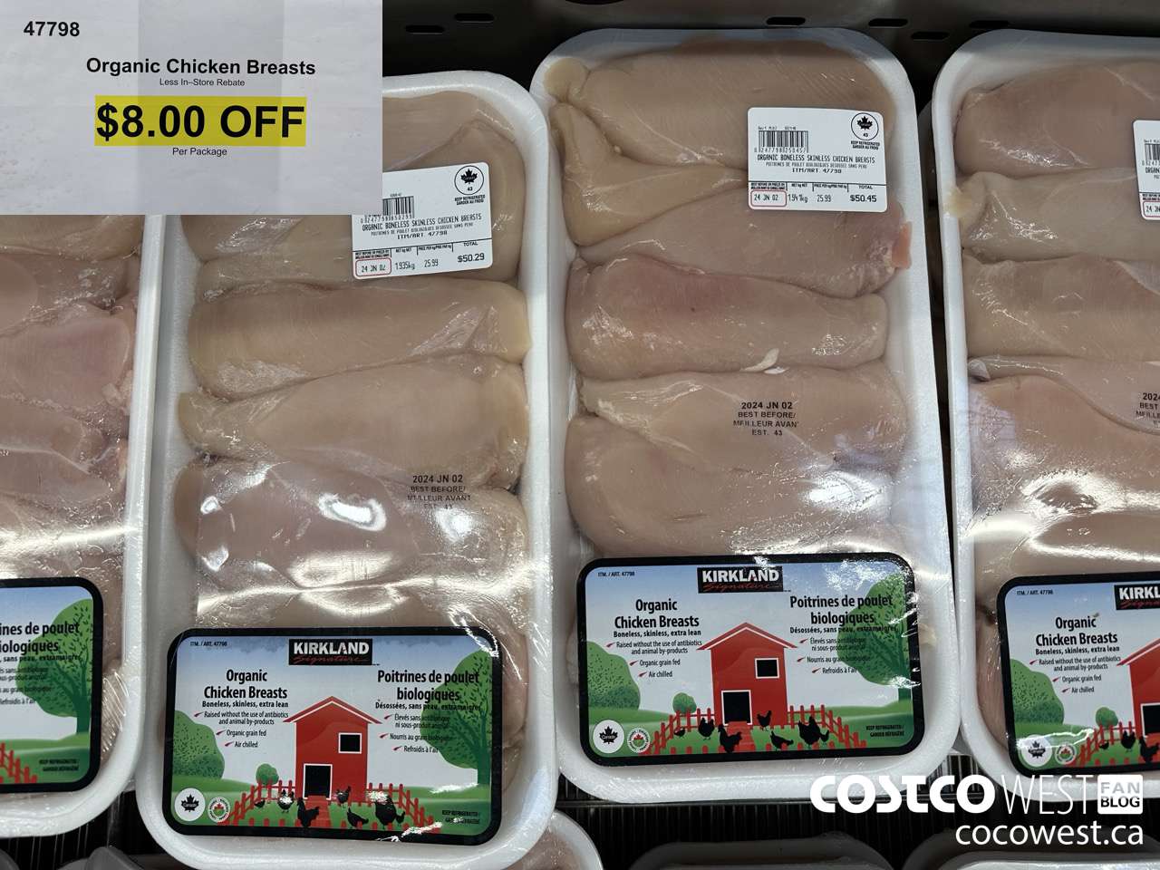 47798 Organic Chicken Breasts ($8.00 INSTANT SAVINGS)