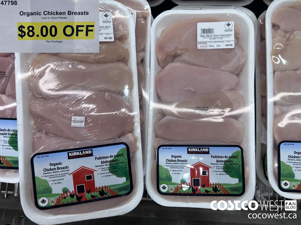 47798 Organic Chicken Breasts ($8.00 INSTANT SAVINGS)