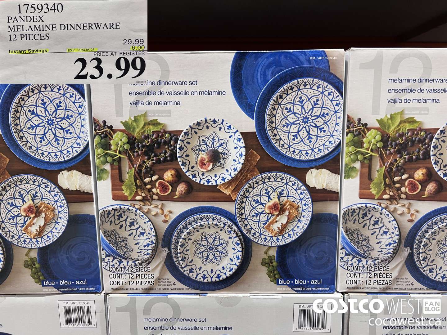 1759340 PANDEX MELAMINE DINNERWARE 12 PIECES ($6.00 INSTANT SAVINGS EXPIRES ON 2024-05-23) $23.99