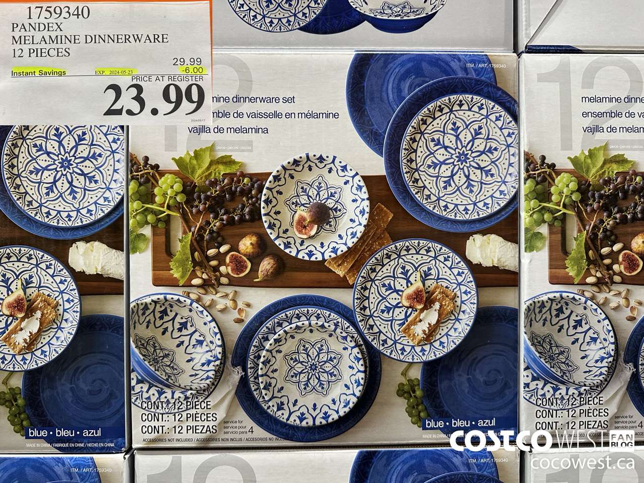 1759340 PANDEX MELAMINE DINNERWARE 12 PIECES ($6.00 INSTANT SAVINGS EXPIRES ON 2024-05-23) $23.99