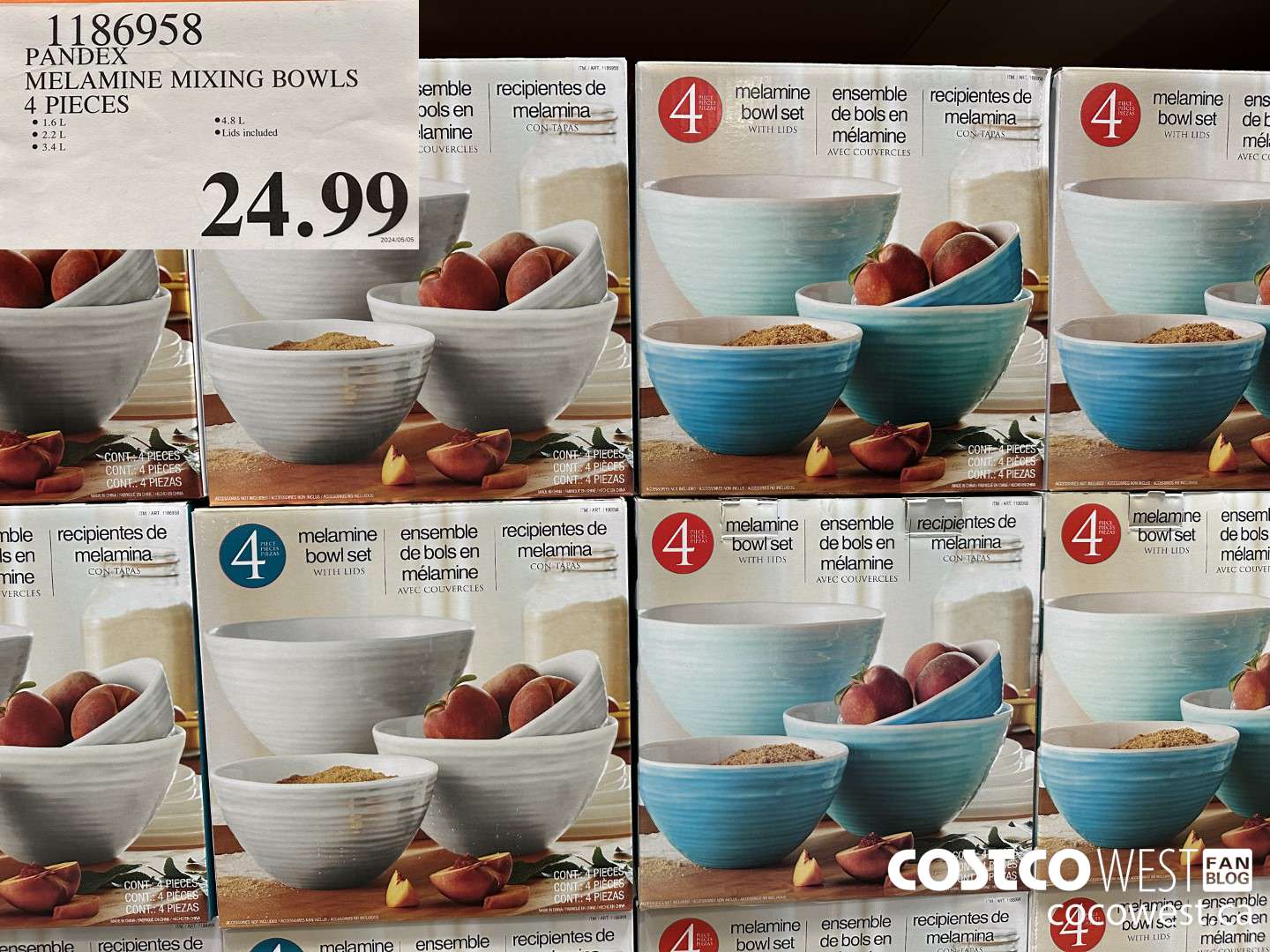 1186958 PANDEX MELAMINE MIXING BOWLS 4 PIECES $24.99