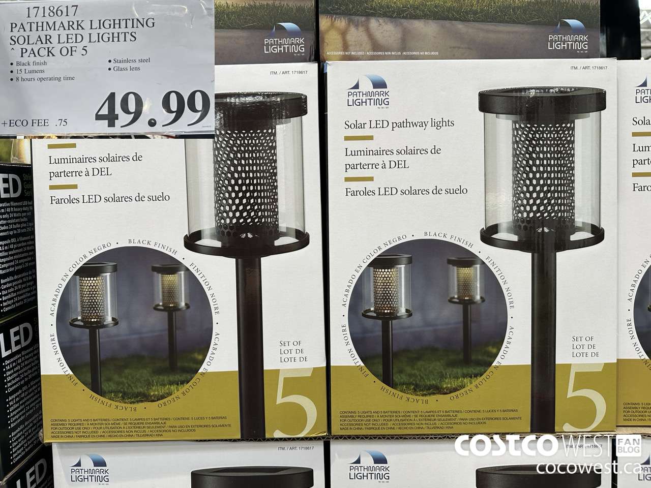 1718617 PATHMARK LIGHTING SOLAR LED LIGHTS PACK OF 5 $49.99