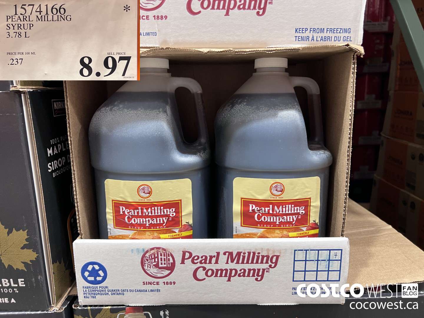 1574166 PEARL MILLING SYRUP 3.78 L $8.97
