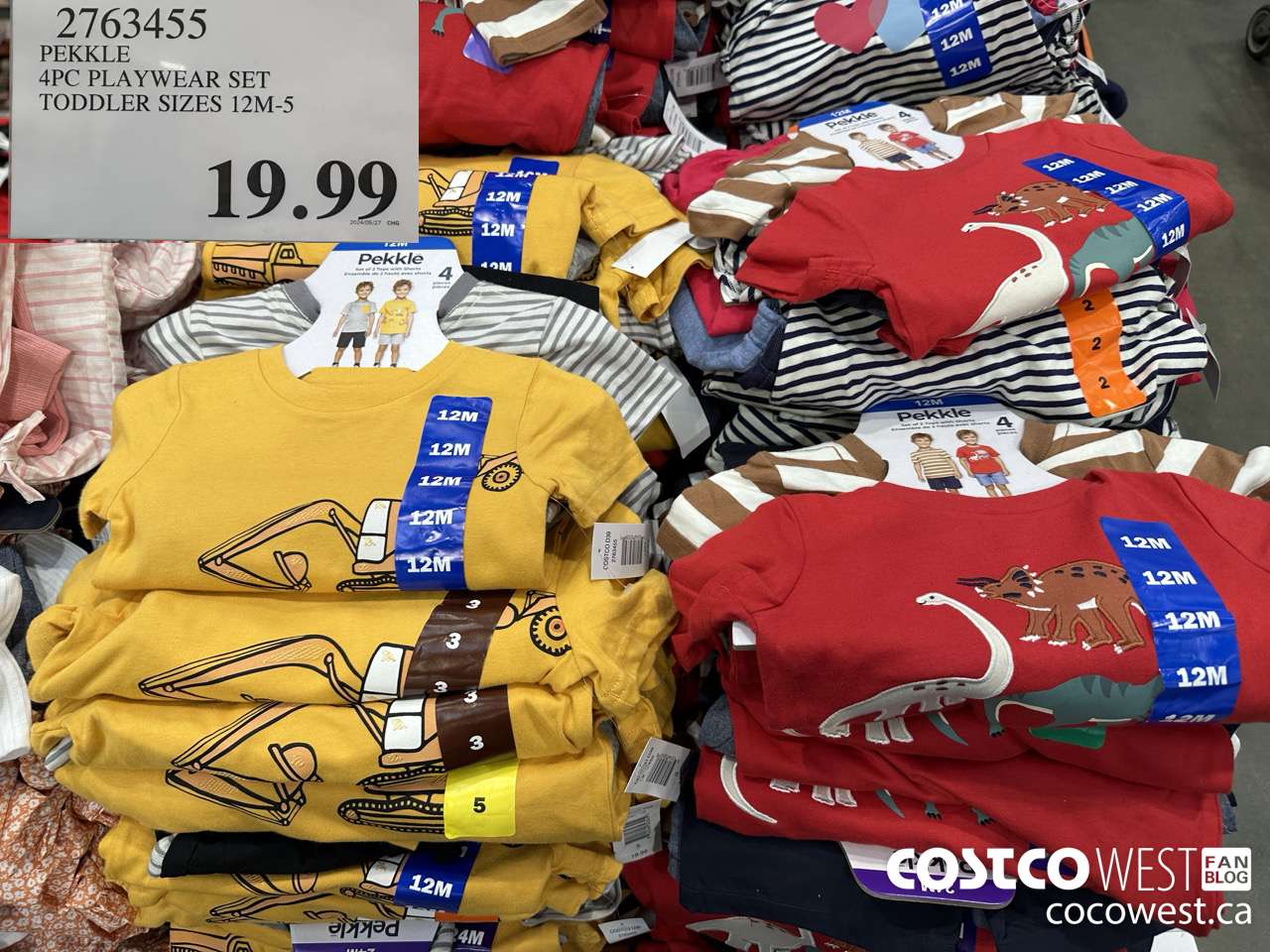 2763455 PEKKLE 4PC PLAYWEAR SET TODDLER SIZES 12M-5 $19.99