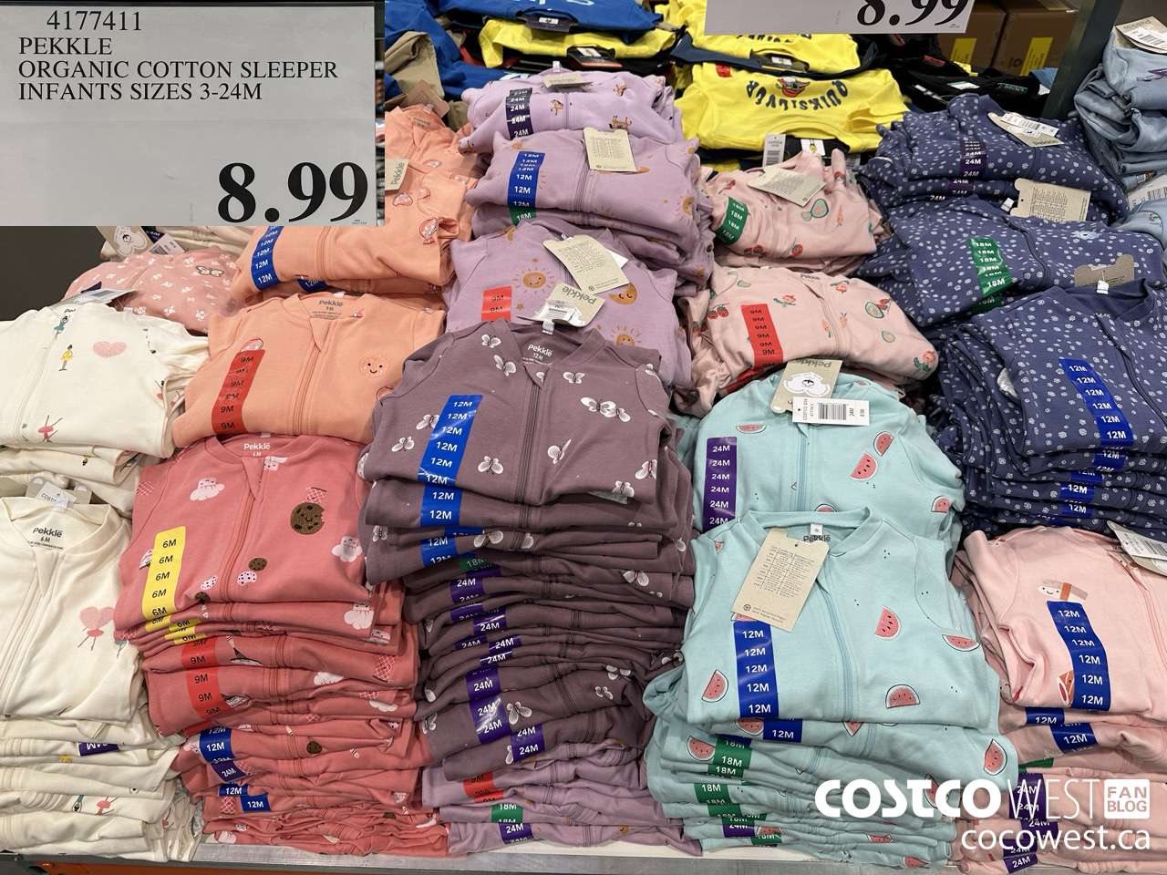 4177411 PEKKLE ORGANIC COTTON SLEEPER INFANTS SIZES 3-24M $8.99