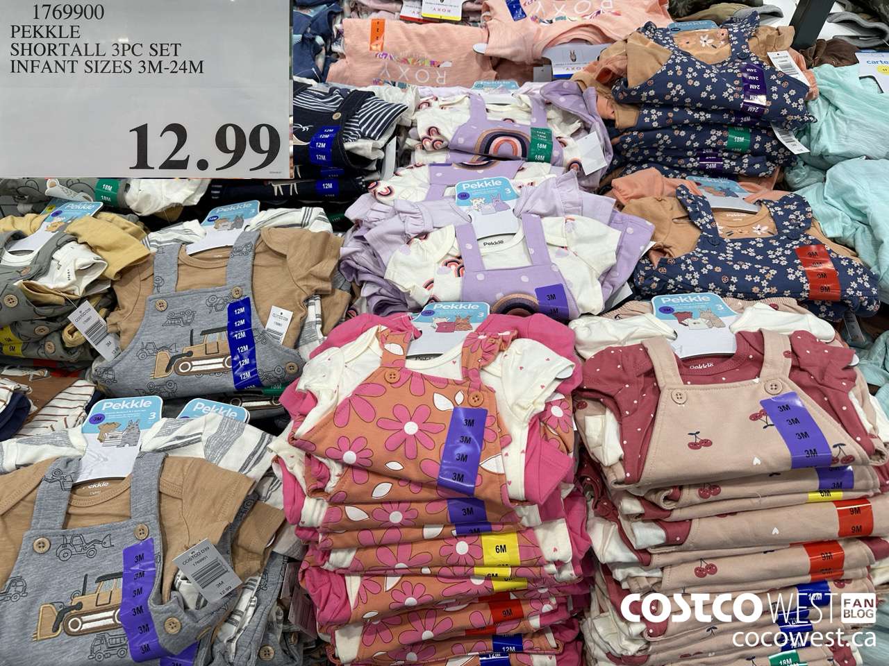 1769900 PEKKLE SHORTALL 3PC SET INFANT SIZES 3M-24M $12.99