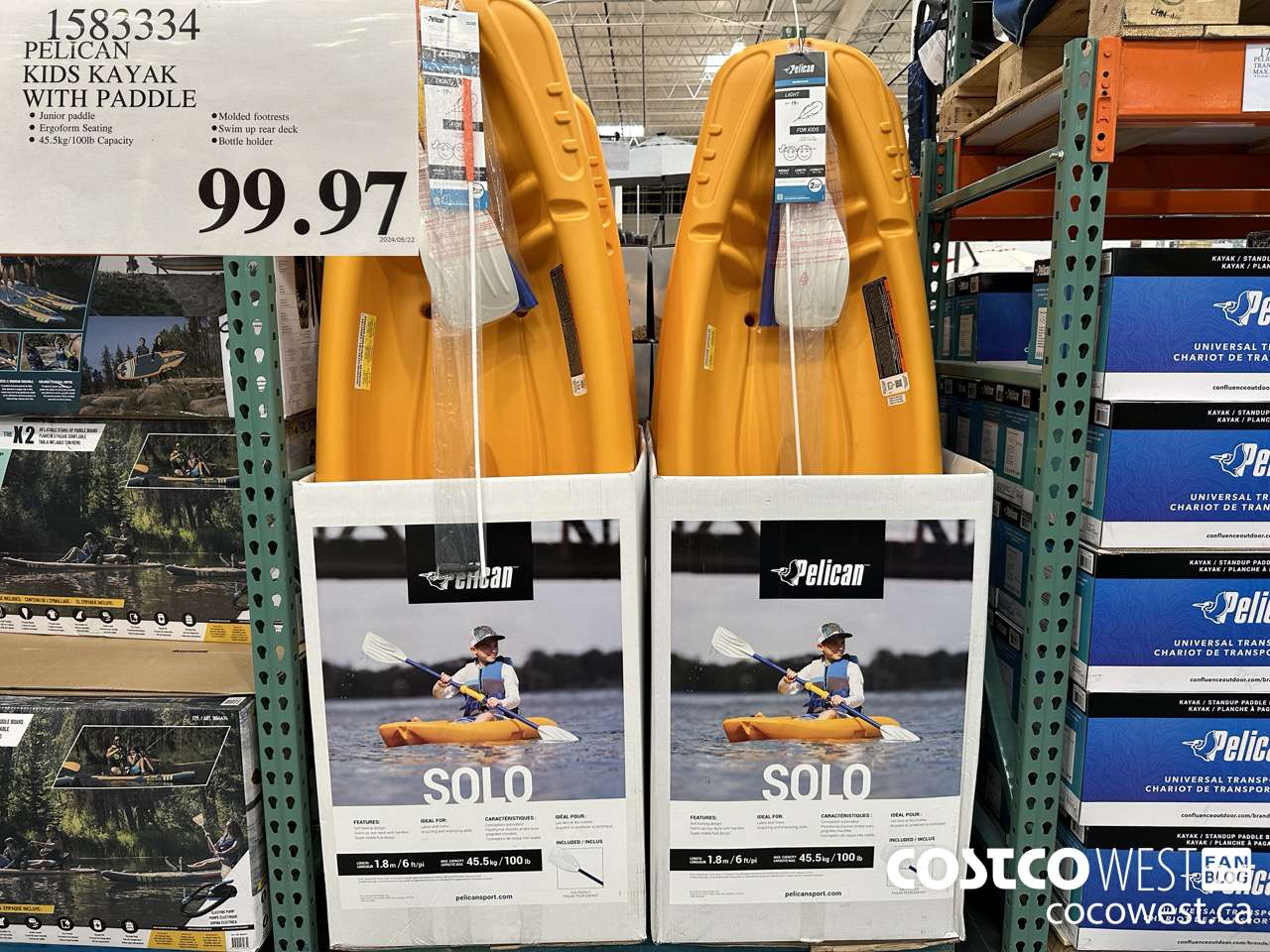 1583334 PELICAN KIDS KAYAK WITH PADDLE  $99.97