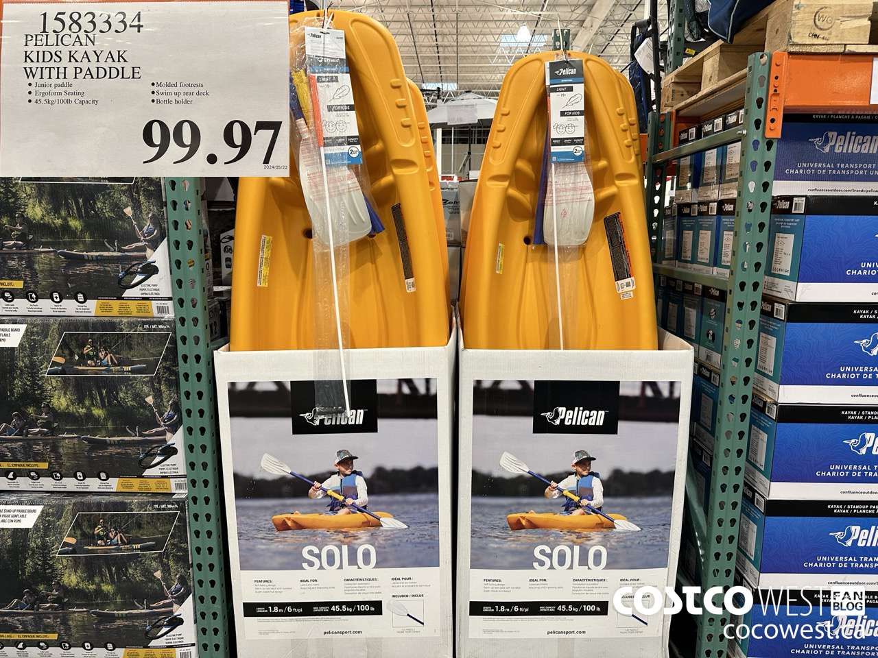 1583334 PELICAN KIDS KAYAK WITH PADDLE  $99.97