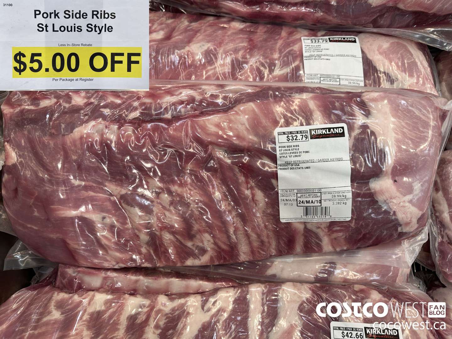 31100 PORK SIDE RIBS ST LOUIS STYLE ($5.00 INSTANT SAVINGS)