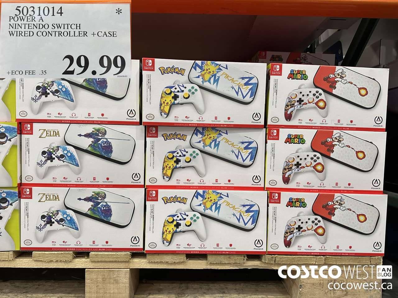 5031014 POWER A NINTENDO SWITCH WIRED CONTROLLER + CASE $29.99