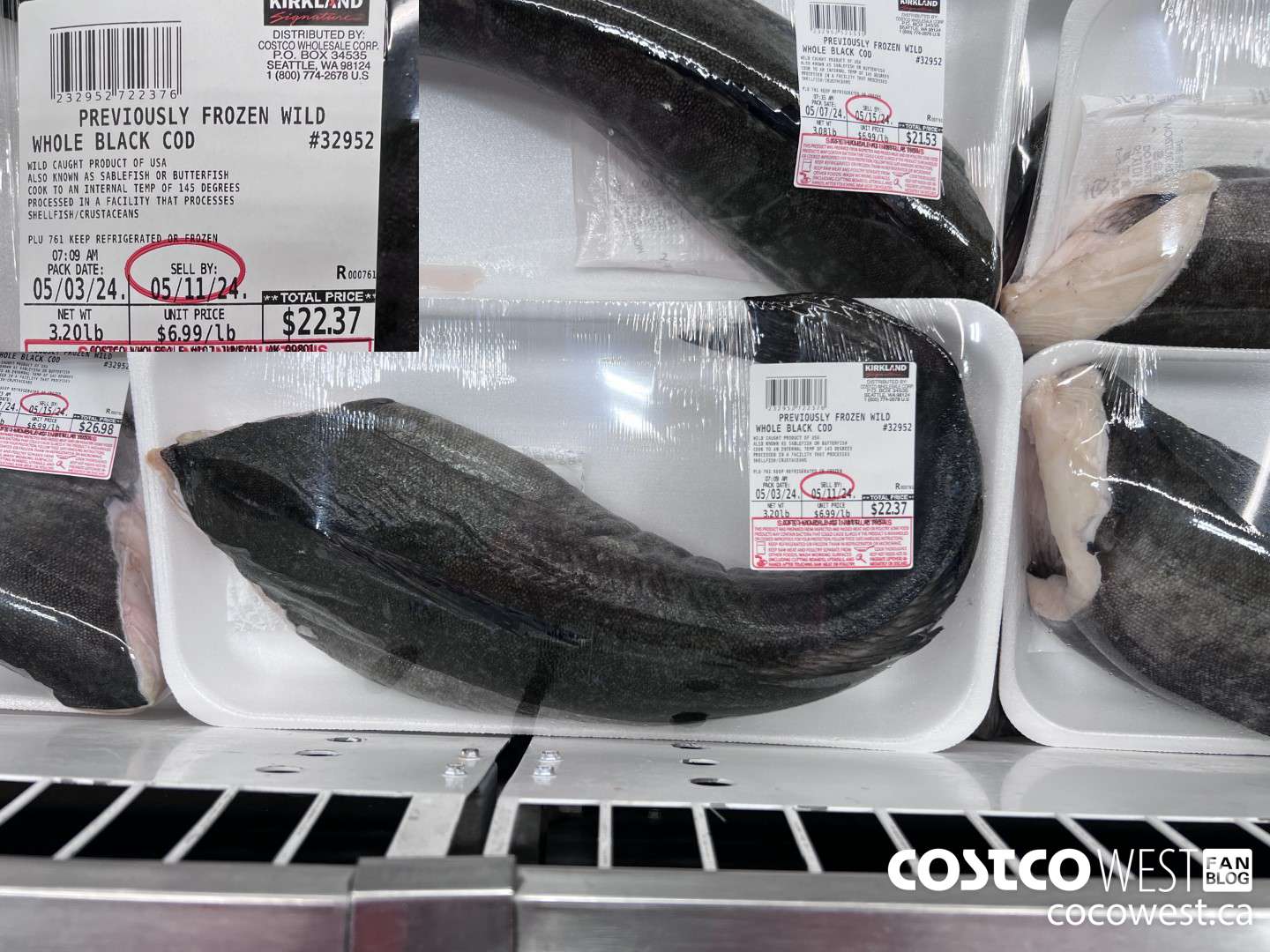 32952 PREVIOUSLY FROZEN WILD WHOLE BLACK COD $6.99