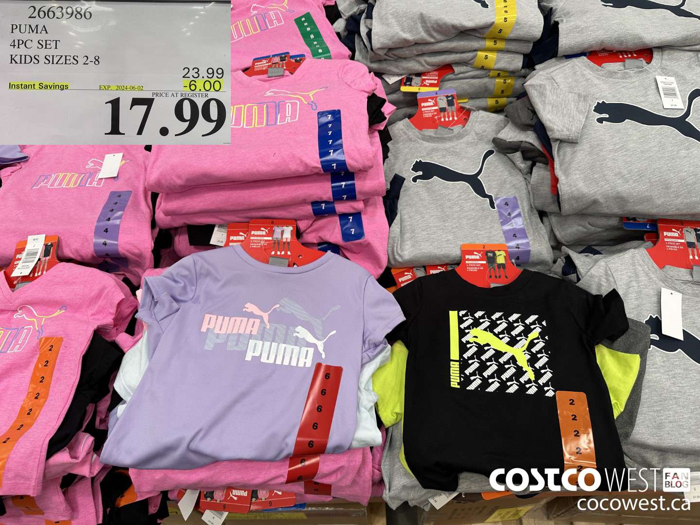 2663986 PUMA 4PC SET KIDS SIZES 2-8 ($6.00 INSTANT SAVINGS EXPIRES ON 2024-06-02) $17.99