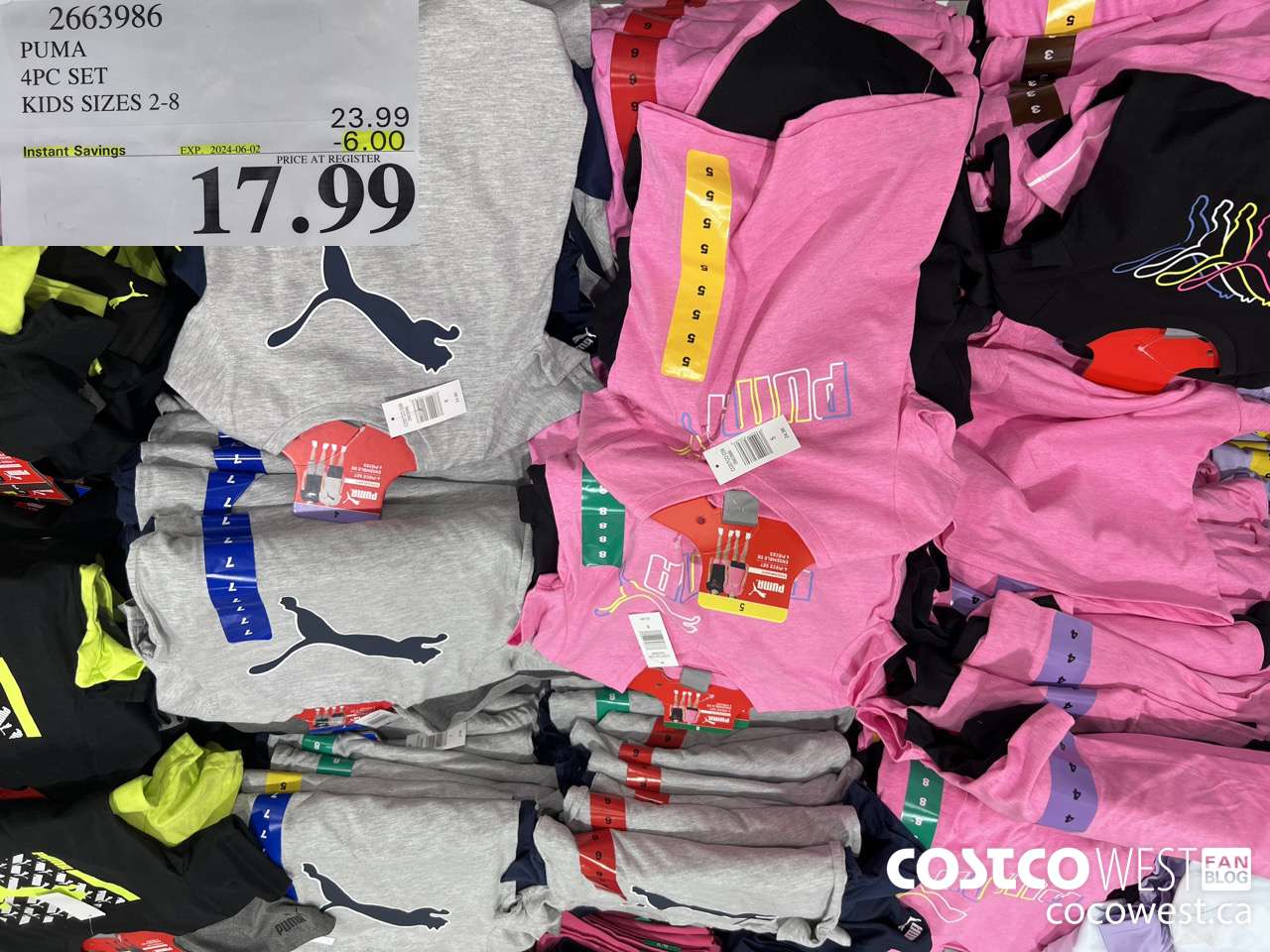 2663986 PUMA 4PC SET KIDS SIZES 2-8 ($6.00 INSTANT SAVINGS EXPIRES ON 2024-06-02) $17.99