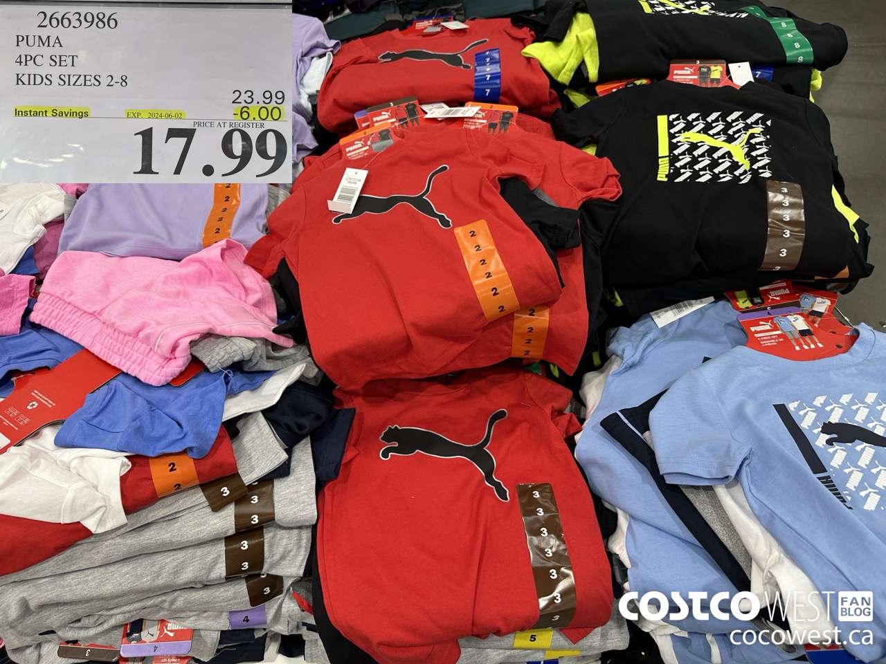 2663986 PUMA 4PC SET KIDS SIZES 2-8 ($6.00 INSTANT SAVINGS EXPIRES ON 2024-06-02) $17.99