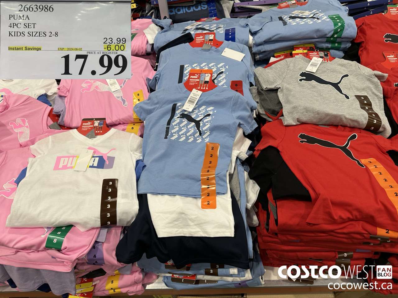 2663986 PUMA 4PC SET KIDS SIZES 2-8 ($6.00 INSTANT SAVINGS EXPIRES ON 2024-06-02) $17.99