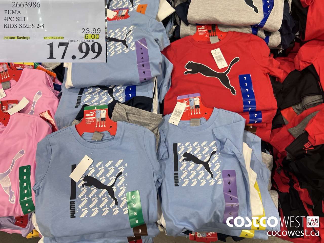 2663986 PUMA 4PC SET KIDS SIZES 2-8 ($6.00 INSTANT SAVINGS EXPIRES ON 2024-06-02) $17.99