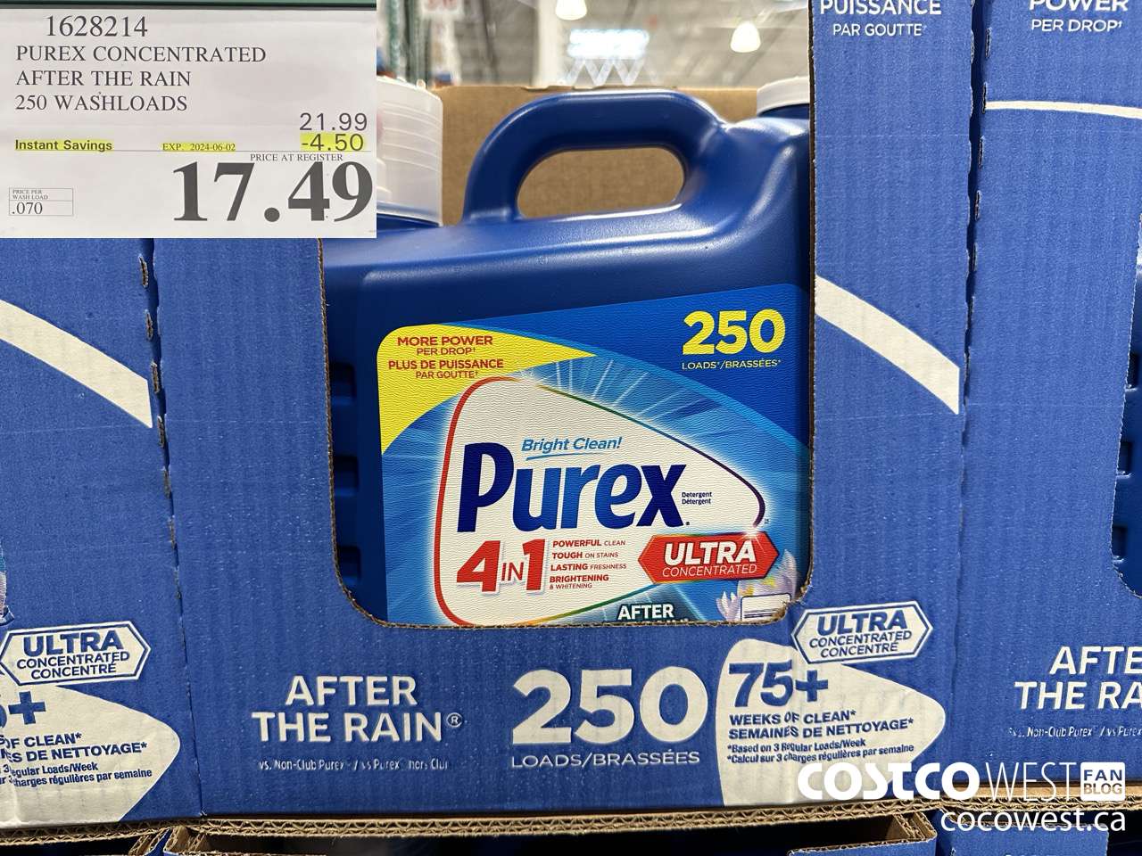 1628214 PUREX CONCENTRATED AFTER THE RAIN 250 WASHLOADS ($4.50 INSTANT SAVINGS EXPIRES ON 2024-06-02) $17.49