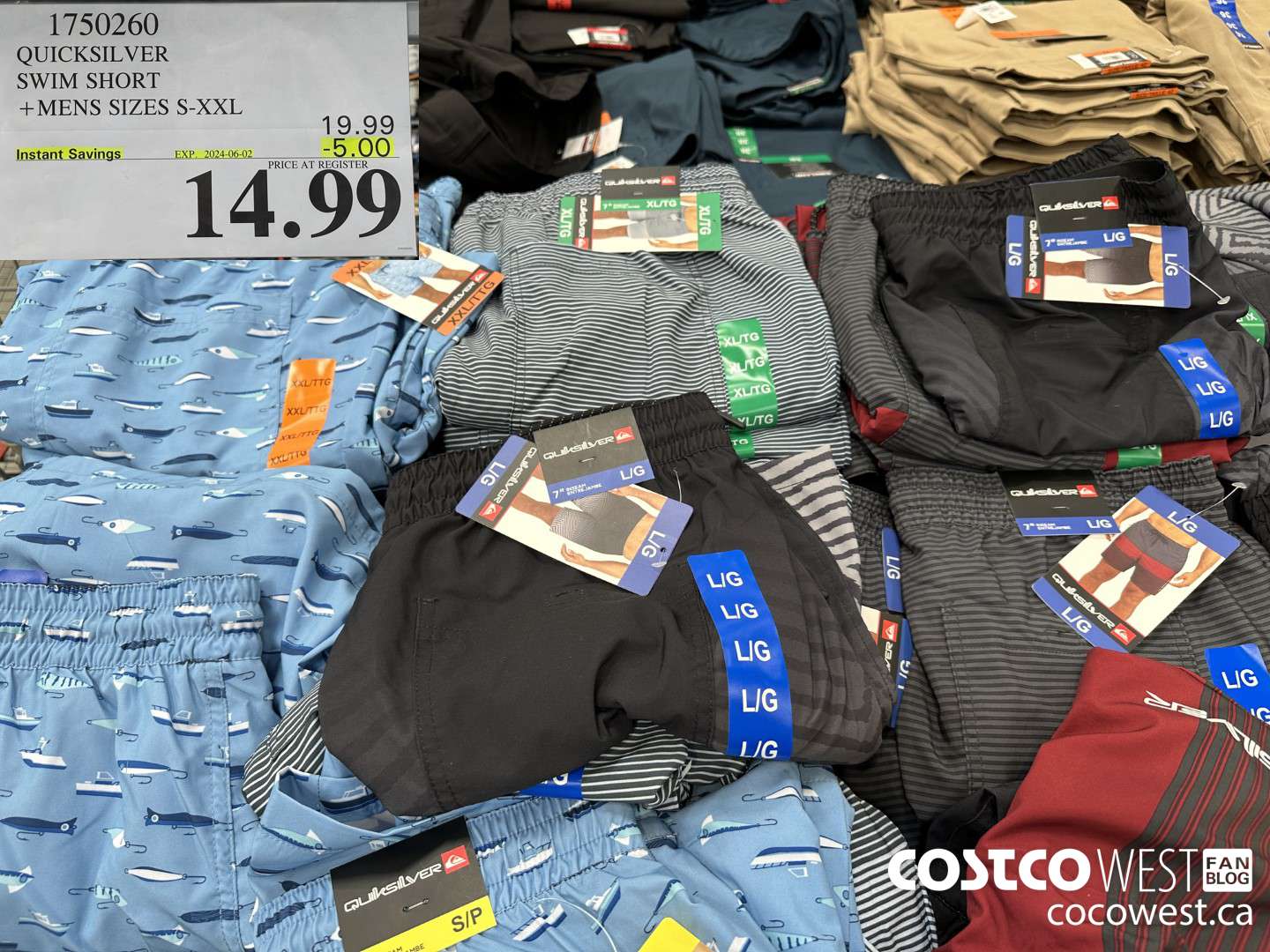 1750260 QUICKSILVER SWIM SHORT MENS SIZES S-XXL ($5.00 INSTANT SAVINGS EXPIRES ON 2024-06-02) $14.99