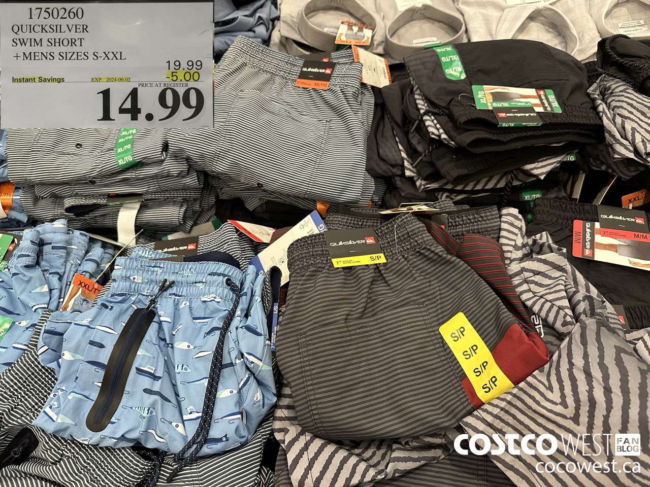 1750260 QUICKSILVER SWIM SHORT MENS SIZES S-XXL ($5.00 INSTANT SAVINGS EXPIRES ON 2024-06-02) $14.99