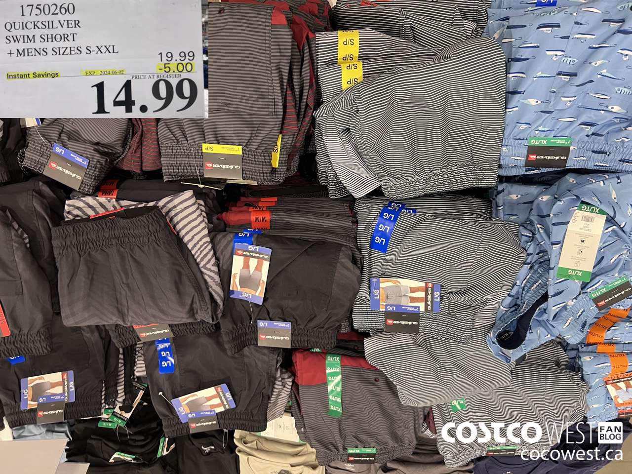 1750260 QUICKSILVER SWIM SHORT MENS SIZES S-XXL ($5.00 INSTANT SAVINGS EXPIRES ON 2024-06-02) $14.99