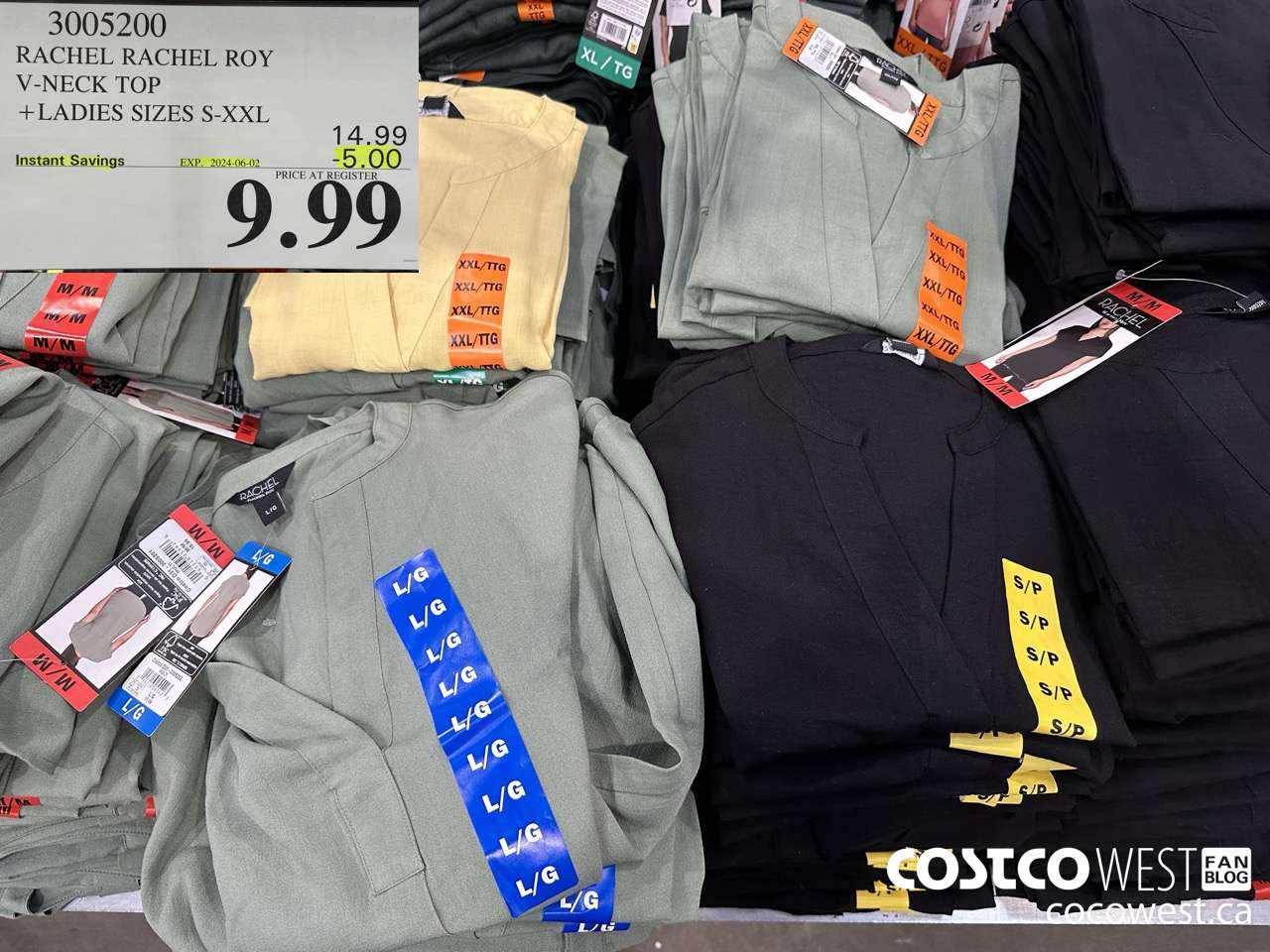 3005200 RACHEL RACHEL ROY V-NECK TOP LADIES SIZES S-XXL ($5.00 INSTANT SAVINGS EXPIRES ON 2024-06-02) $9.99