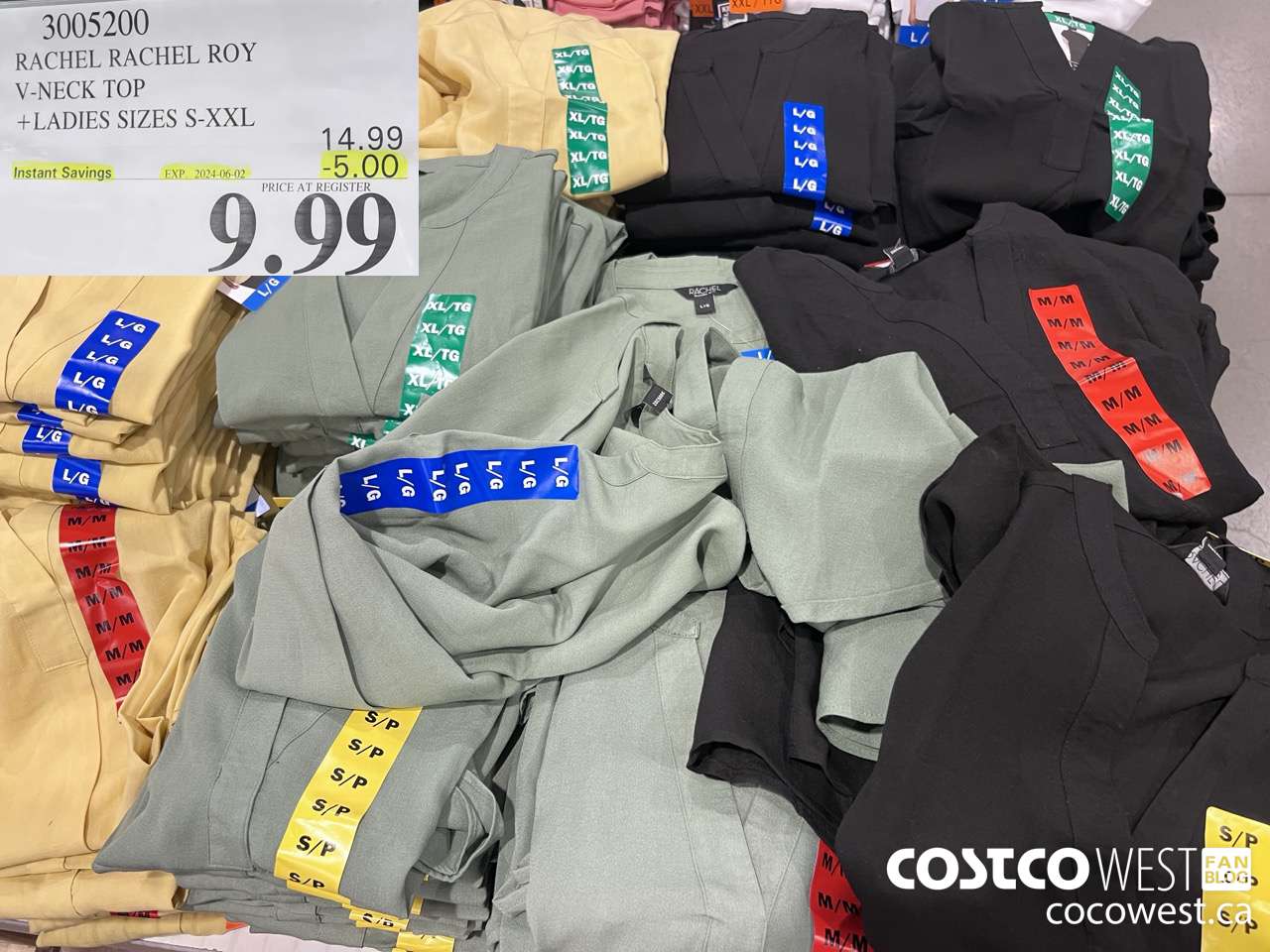 3005200 RACHEL RACHEL ROY V-NECK TOP LADIES SIZES S-XXL ($5.00 INSTANT SAVINGS EXPIRES ON 2024-06-02) $9.99