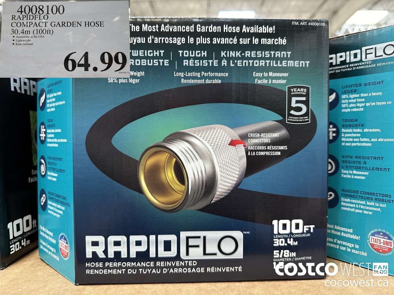 4008100 RAPIDFLO COMPACT GARDEN HOSE 30.4M (100FT) $64.99