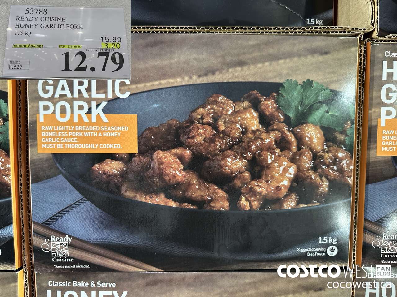 53788 READY CUISINE HONEY GARLIC PORK 1.5 kg ($3.20 INSTANT SAVINGS EXPIRES ON 2024-06-09) $12.79