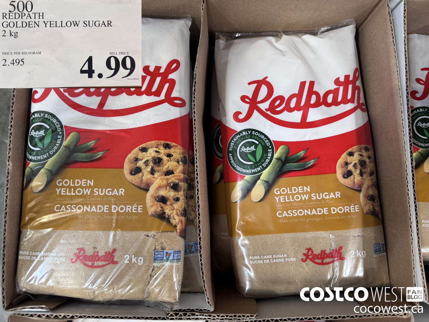500 REDPATH GOLDEN YELLOW SUGAR 2 KG $4.99
