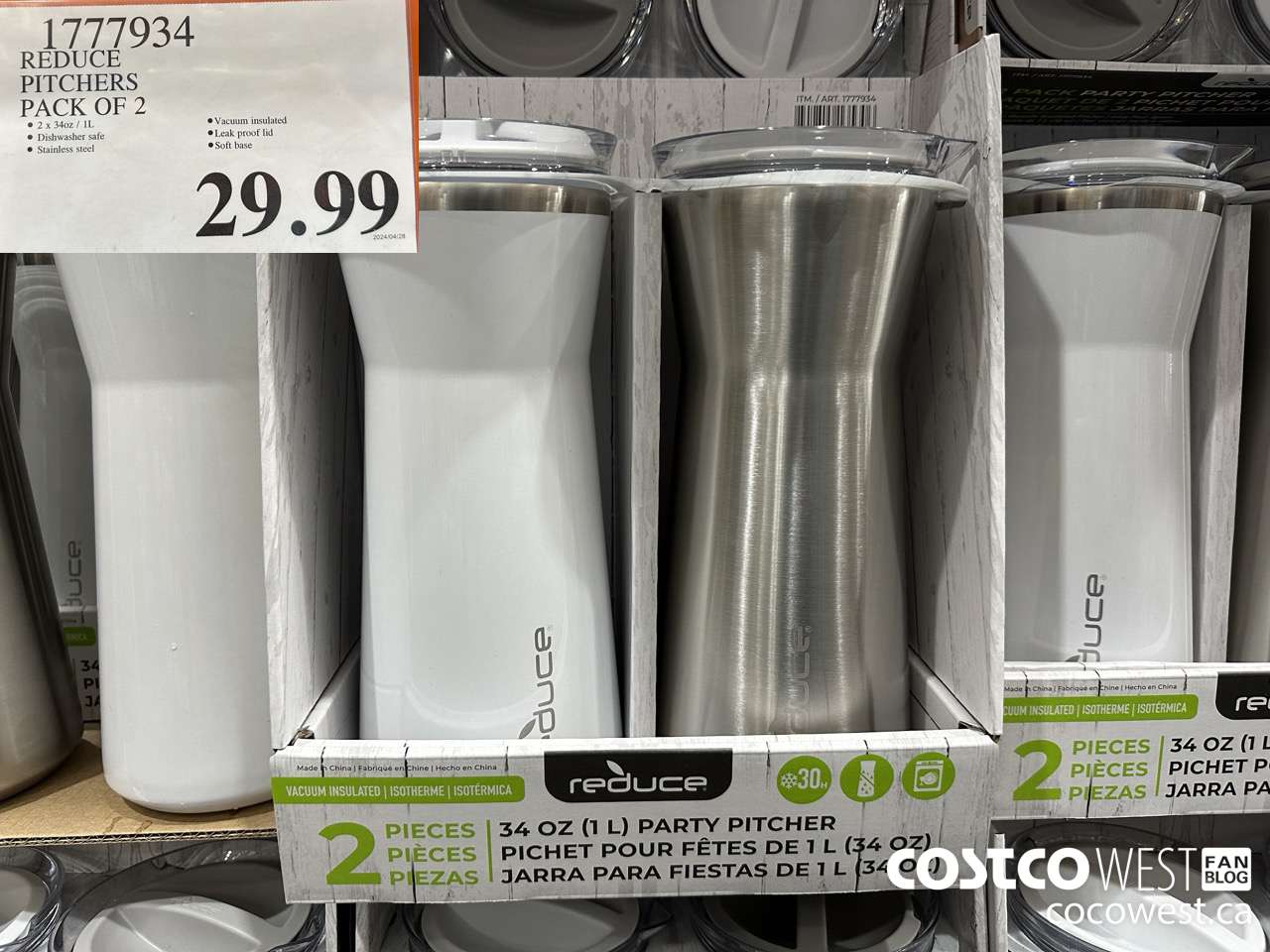 1777934 REDUCE PITCHERS PACK OF 2 $29.99