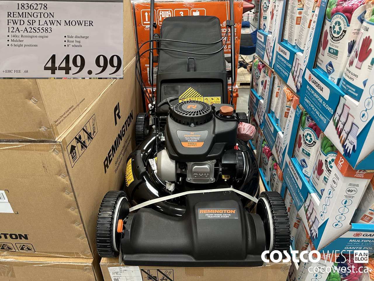 1836278 REMINGTON FWD SP LAWN MOWER 12A-A2S5583 $449.99