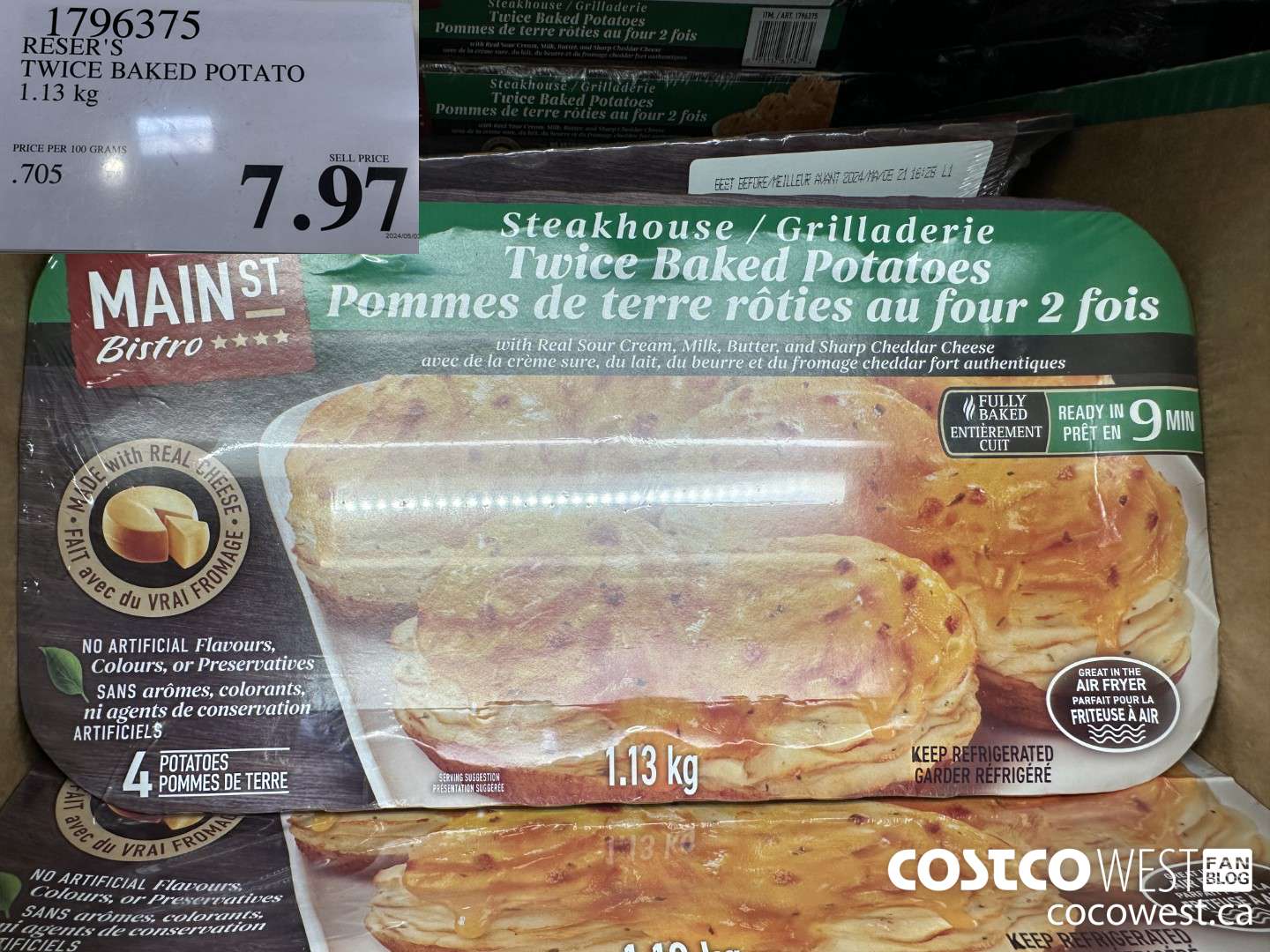 1796375 RESER'S TWICE BAKED POTATO 1.13 kg $7.97