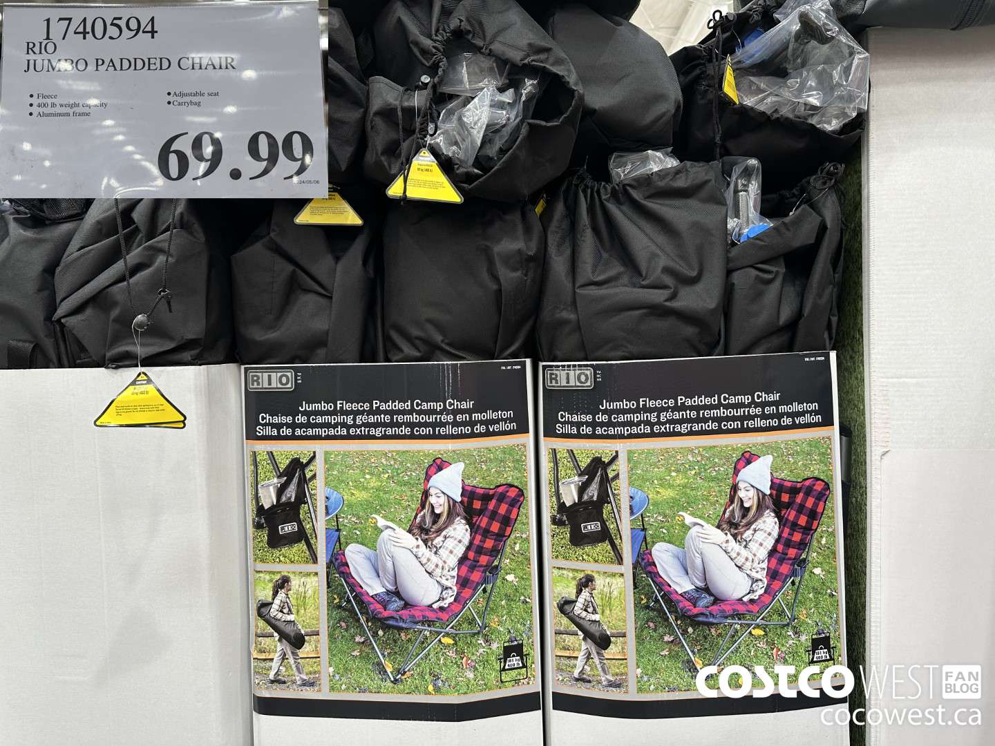 1740594 RIO JUMBO PADDED CHAIR $69.99