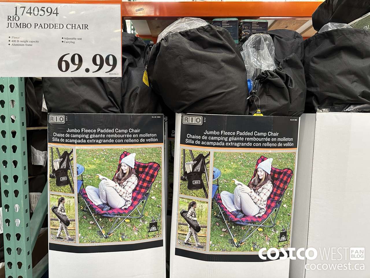 1740594 RIO JUMBO PADDED CHAIR $69.99