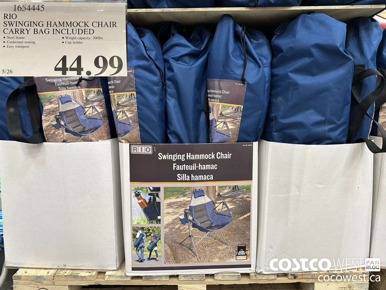 1654445 RIO SWINGING HAMMOCK CHAIR CARRY BAG INCLUDED $44.99