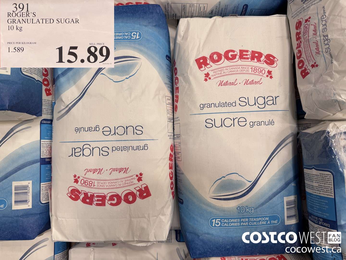 391 ROGER'S GRANULATED SUGAR 10 kg $15.89