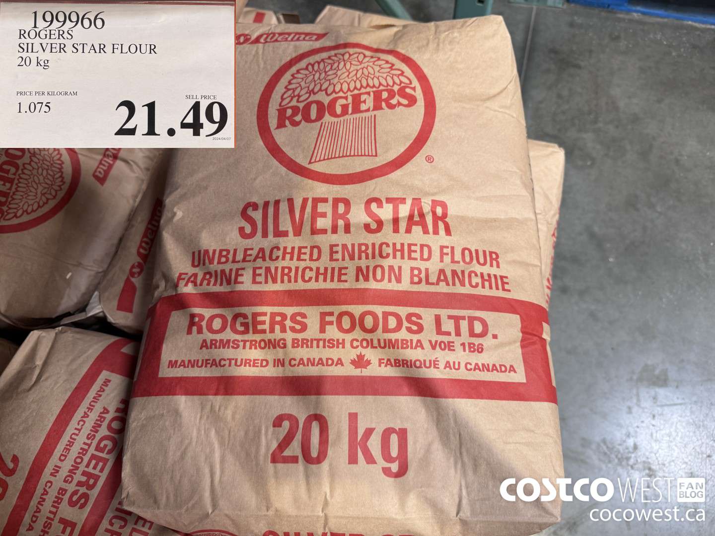 199966 ROGERS SILVER STAR FLOUR 20 kg $21.49
