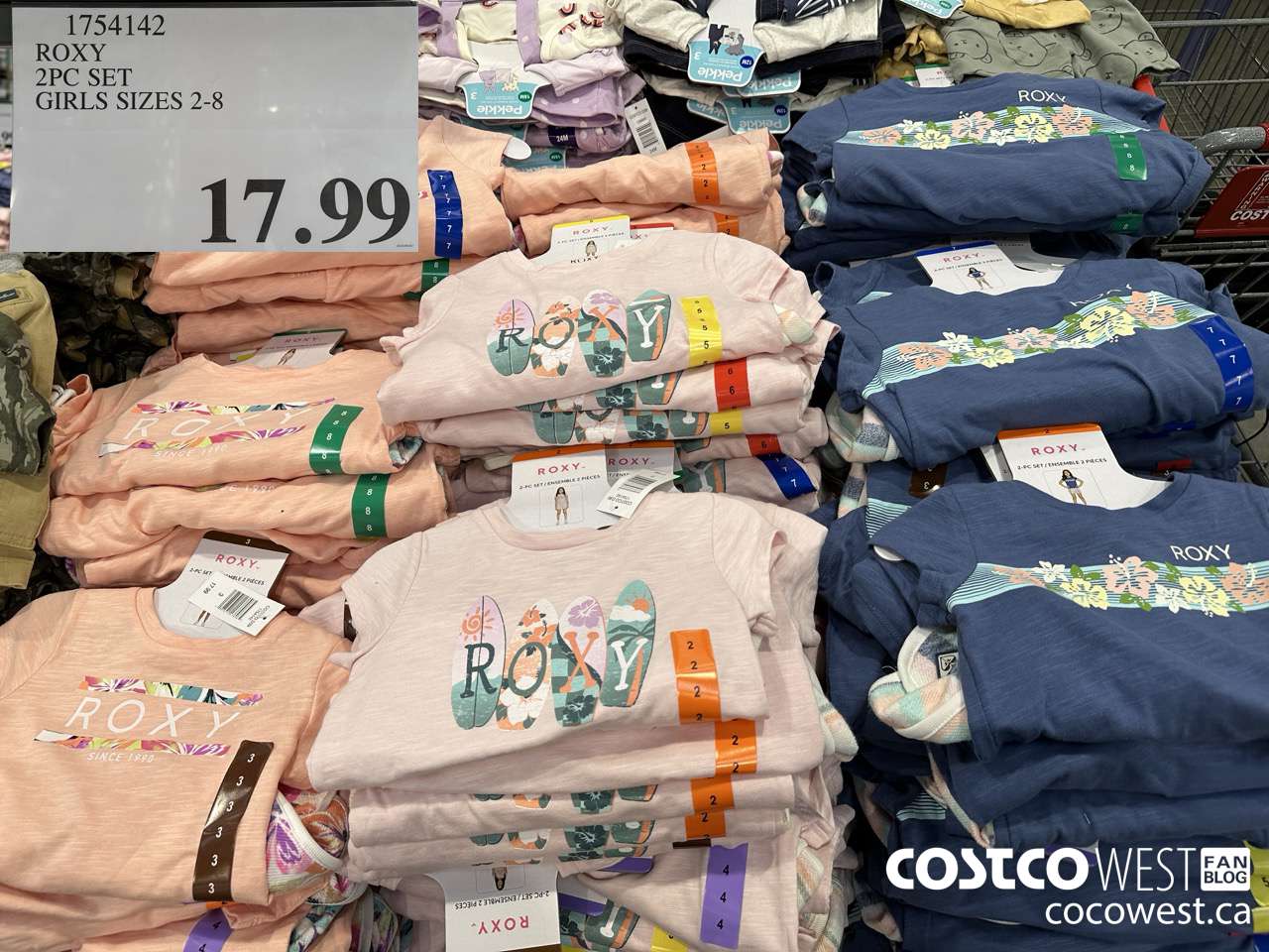 1754142 ROXY 2PC SET GIRLS SIZES 2-8 $17.99