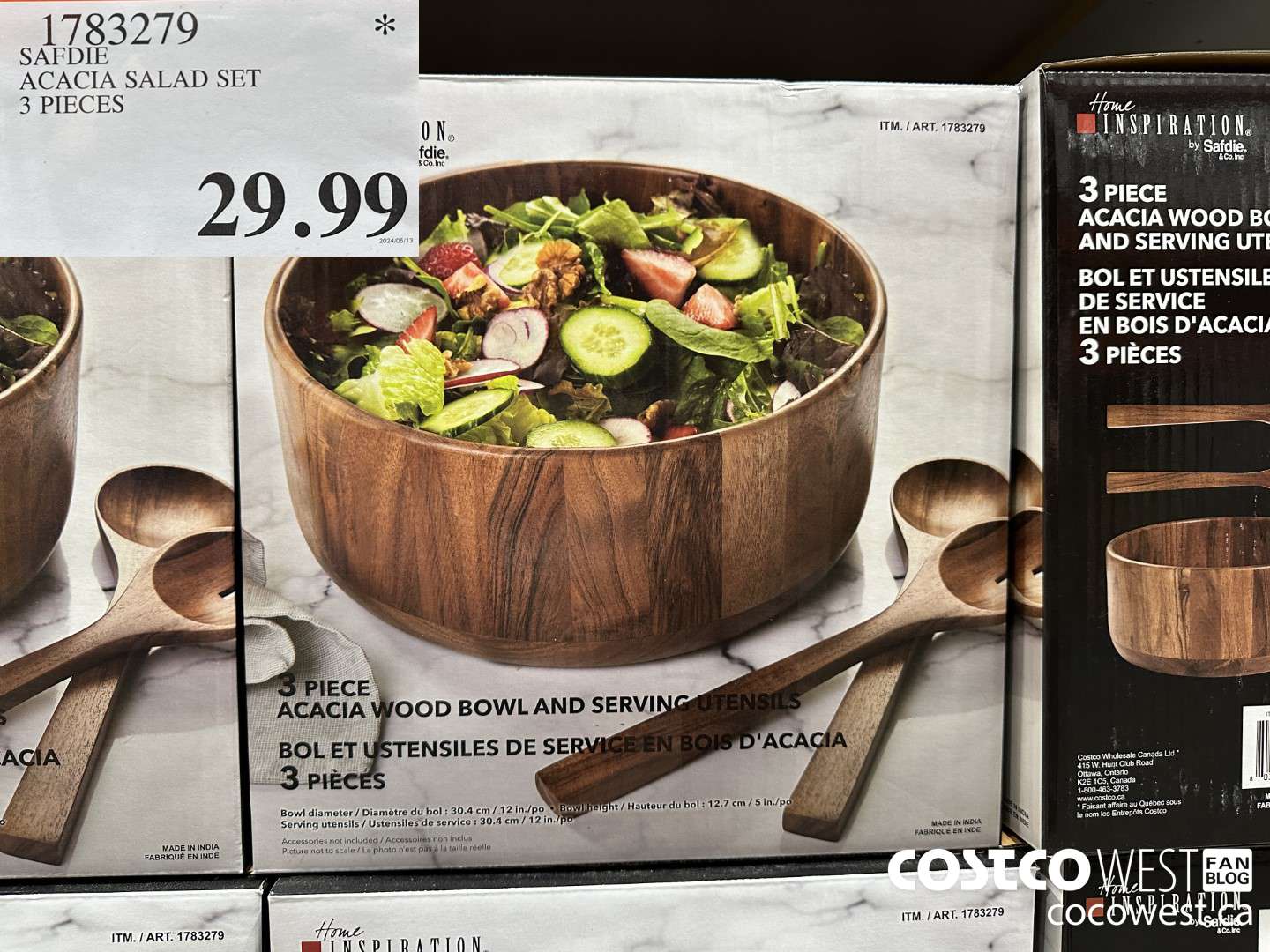 1783279 SAFDIE ACACIA SALAD SET 3 PIECES  $29.99