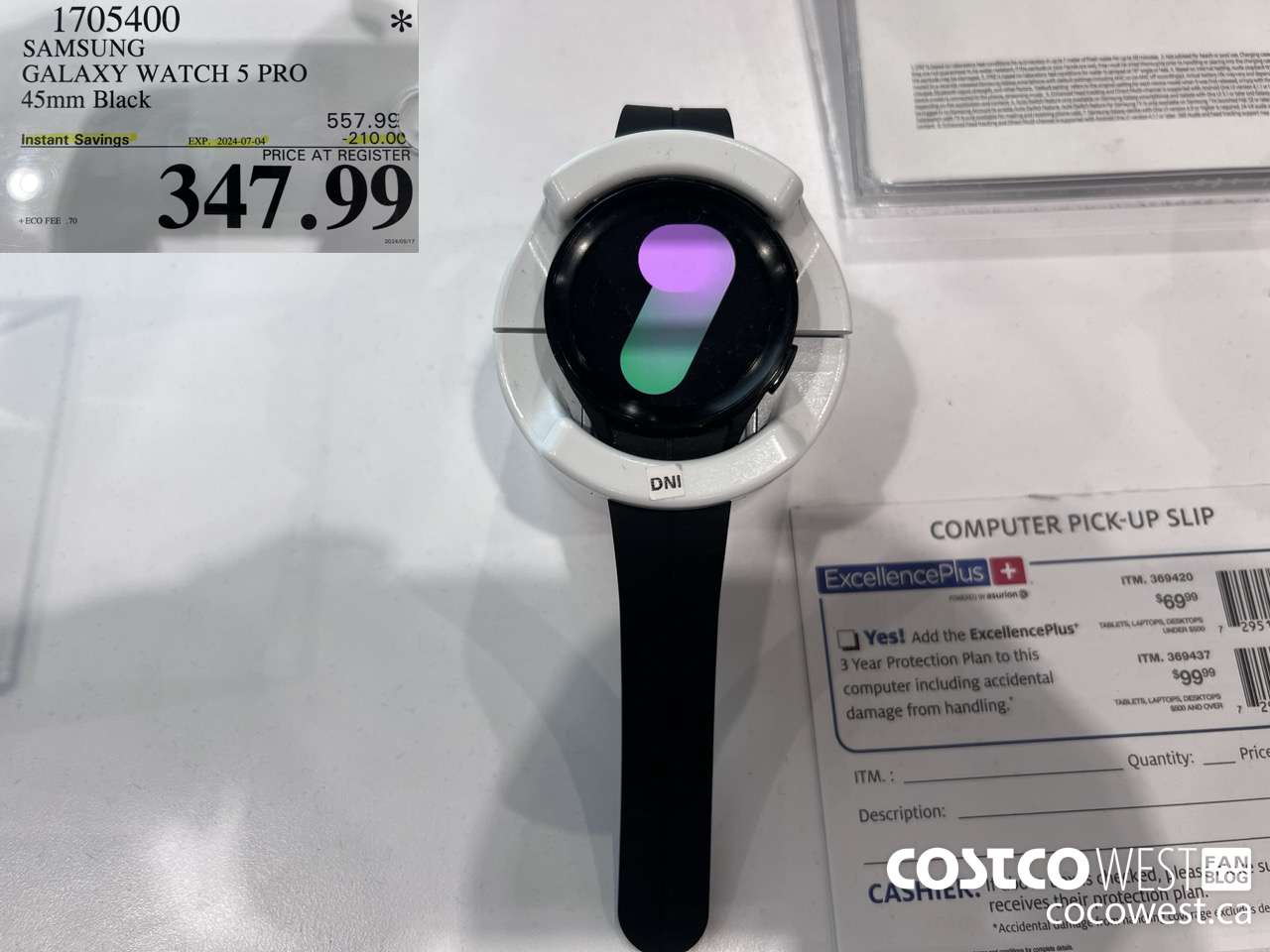 1705400 SAMSUNG GALAXY WATCH 5 PRO 45MM BLACK ($210.00 INSTANT SAVINGS EXPIRES ON 2024-07-04) $347.99
