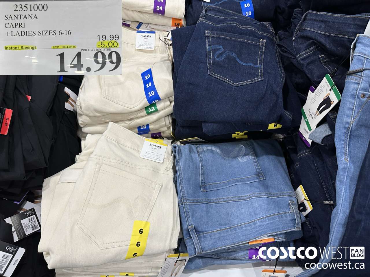 2351000 SANTANA CAPRI LADIES SIZES 6-16 ($5.00 INSTANT SAVINGS EXPIRES ON 2024-06-02) $14.99