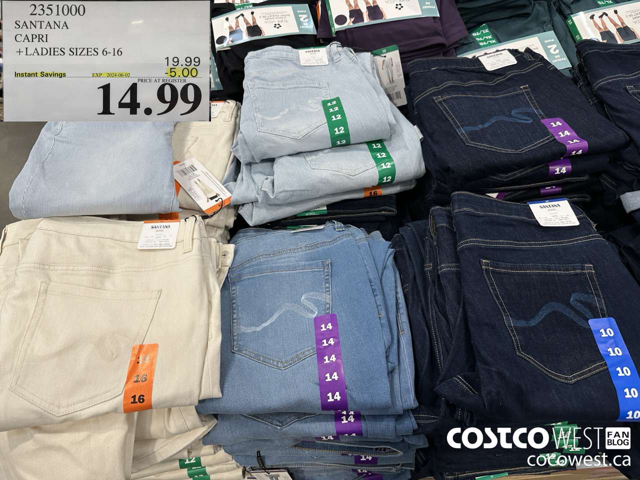 2351000 SANTANA CAPRI LADIES SIZES 6-16 ($5.00 INSTANT SAVINGS EXPIRES ON 2024-06-02) $14.99