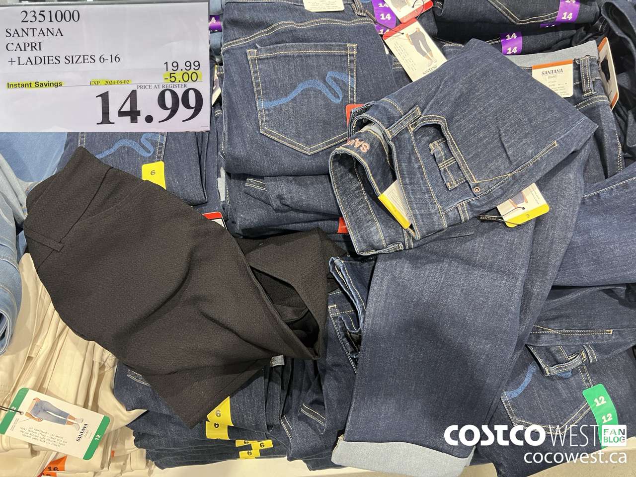 2351000 SANTANA CAPRI LADIES SIZES 6-16 ($5.00 INSTANT SAVINGS EXPIRES ON 2024-06-02) $14.99