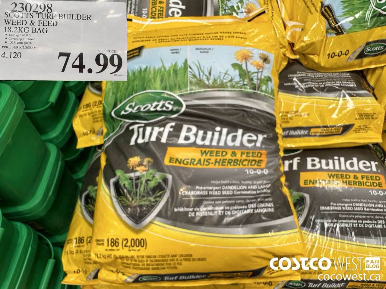 230298 SCOTTS TURF BUILDER WEED PREVENT 18.2KG BAG $74.99
