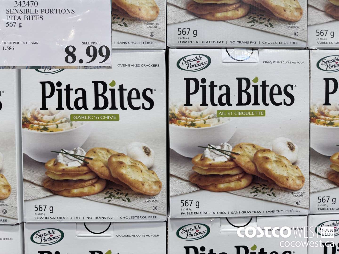 242470 SENSIBLE PORTIONS PITA BITES 567 G $8.99