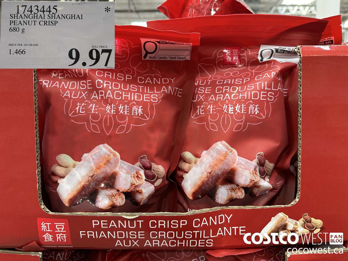 1743445 SHANGHAI SHANGHAI PEANUT CRISP 680G $9.97