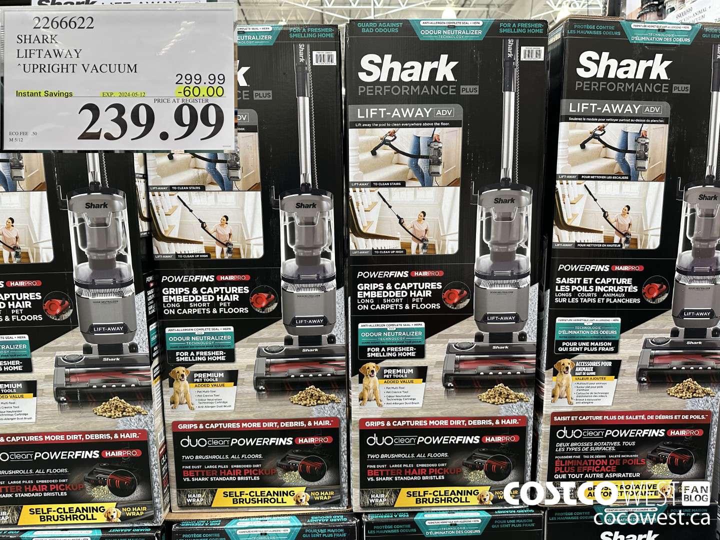 2266622 SHARK LIFTAWAY UPRIGHT VACUUM ($60.00 INSTANT SAVINGS EXPIRES ON 2024-05-12) $239.99
